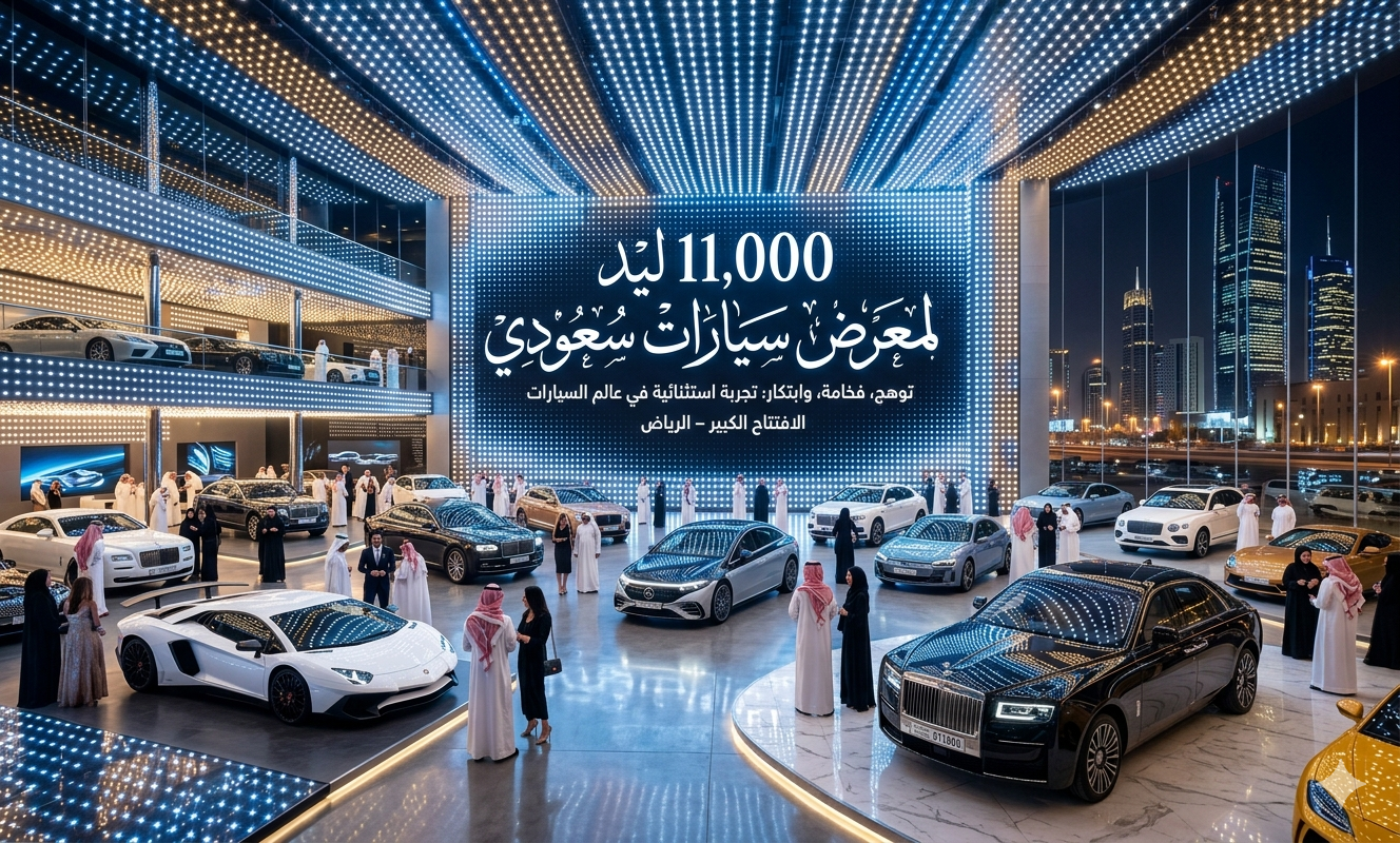 Luxury car exhibition in Saudi Arabia
