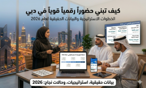 Business meeting in Dubai with technology