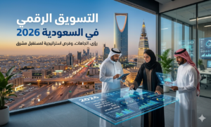 Business meeting with futuristic technology